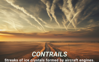 climate change poster contrails